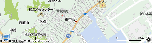 徳島県阿南市橘町東中浜168周辺の地図