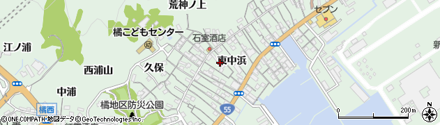 徳島県阿南市橘町東中浜104周辺の地図