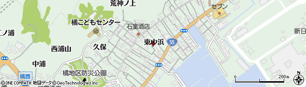 徳島県阿南市橘町東中浜92周辺の地図