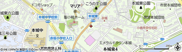 福岡県北九州市八幡西区本城東周辺の地図