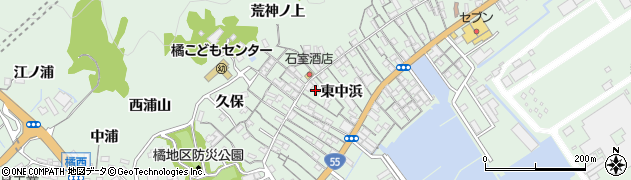 徳島県阿南市橘町東中浜107周辺の地図