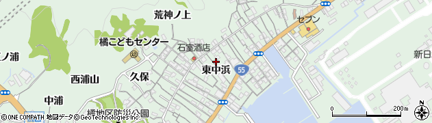 徳島県阿南市橘町東中浜86周辺の地図