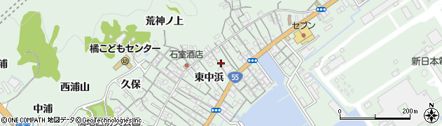 徳島県阿南市橘町東中浜75周辺の地図