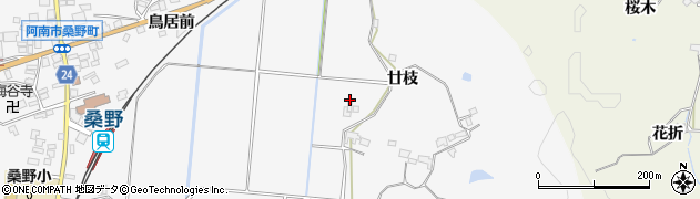 徳島県阿南市桑野町廿枝19周辺の地図