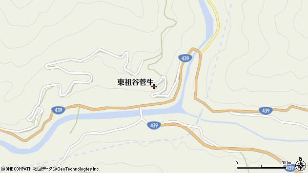 〒778-0201 徳島県三好市東祖谷菅生の地図