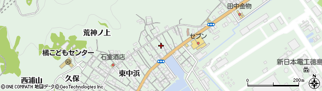 徳島県阿南市橘町東中浜34周辺の地図