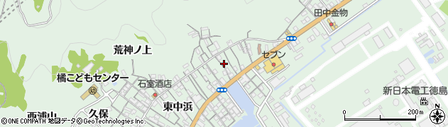 徳島県阿南市橘町東中浜28周辺の地図