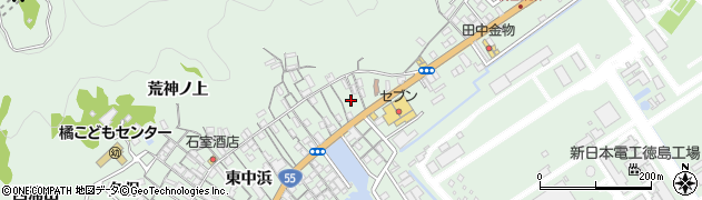 徳島県阿南市橘町東中浜7周辺の地図