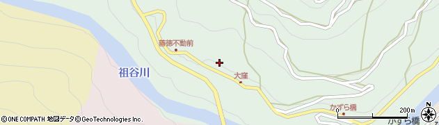 徳島県三好市西祖谷山村善徳88周辺の地図