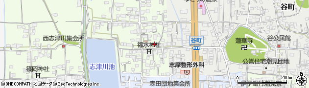 愛媛県松山市志津川町72周辺の地図