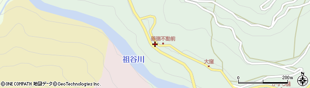 徳島県三好市西祖谷山村善徳55周辺の地図
