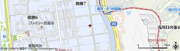福岡県遠賀郡水巻町猪熊7丁目周辺の地図