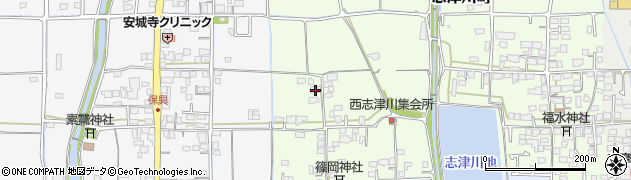 愛媛県松山市志津川町348周辺の地図