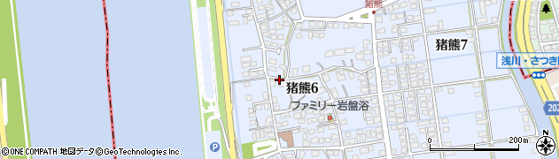 福岡県水巻町（遠賀郡）猪熊周辺の地図