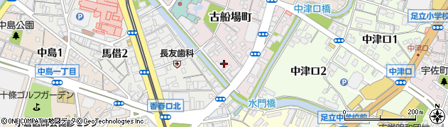福岡県北九州市小倉北区古船場町周辺の地図