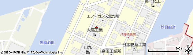 福岡県北九州市八幡西区築地町周辺の地図