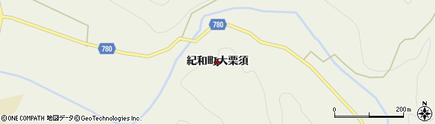 三重県熊野市紀和町大栗須周辺の地図