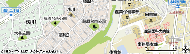 藤原台東公園周辺の地図