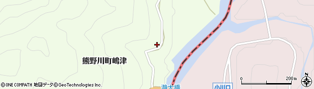 和歌山県新宮市熊野川町嶋津232周辺の地図
