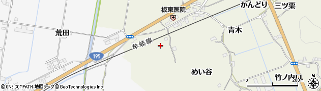 徳島県阿南市内原町（めい谷）周辺の地図