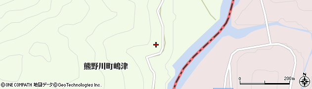 和歌山県新宮市熊野川町嶋津229周辺の地図