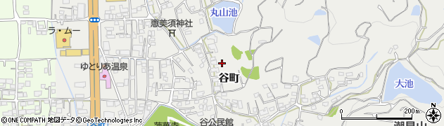 愛媛県松山市谷町周辺の地図