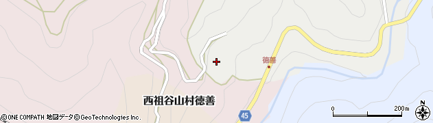 徳島県三好市西祖谷山村西岡89周辺の地図