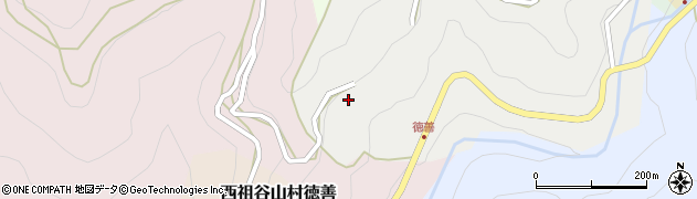 徳島県三好市西祖谷山村西岡77周辺の地図