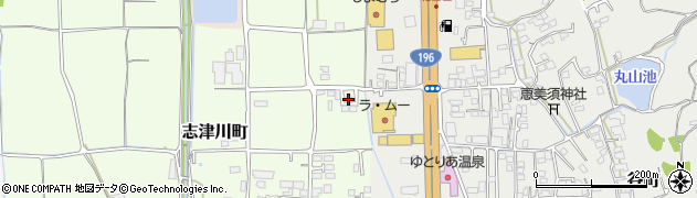 愛媛県松山市志津川町153周辺の地図