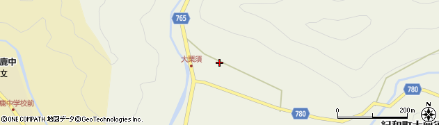 三重県熊野市紀和町大栗須125周辺の地図