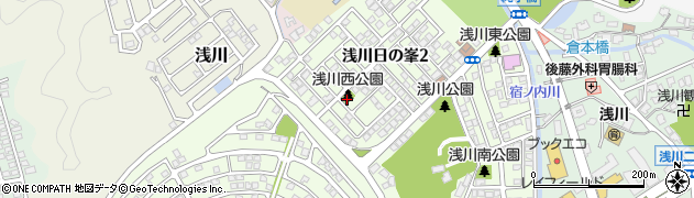 浅川西公園周辺の地図