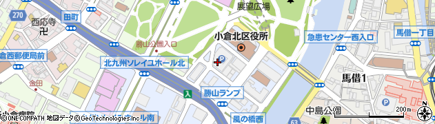 井筒屋小倉店　事務所・営業推進部・スタジオ周辺の地図