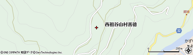 徳島県三好市西祖谷山村善徳1319周辺の地図