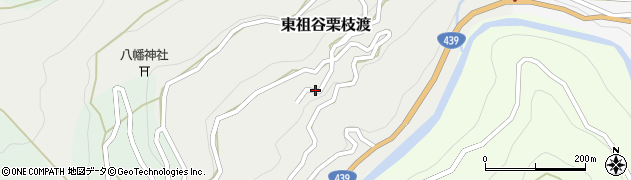 徳島県三好市東祖谷栗枝渡周辺の地図