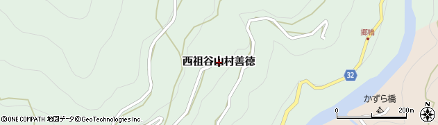 徳島県三好市西祖谷山村善徳周辺の地図