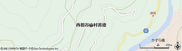 徳島県三好市西祖谷山村善徳周辺の地図