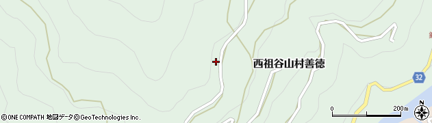徳島県三好市西祖谷山村善徳1317周辺の地図