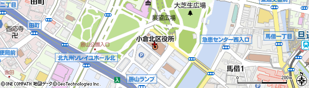 福岡県北九州市小倉北区周辺の地図