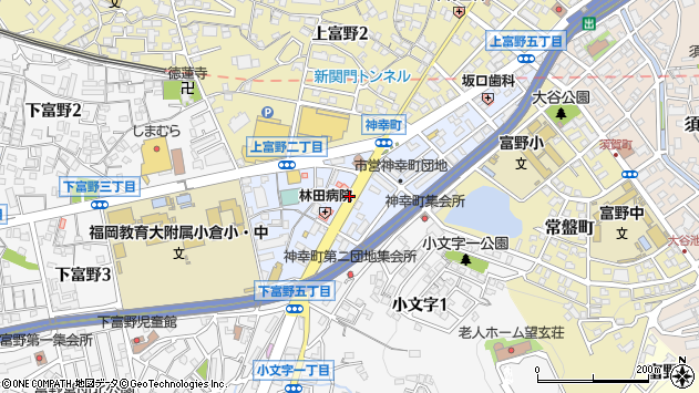 〒802-0038 福岡県北九州市小倉北区神幸町の地図
