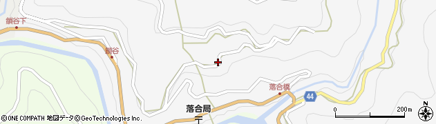 徳島県三好市東祖谷落合109周辺の地図