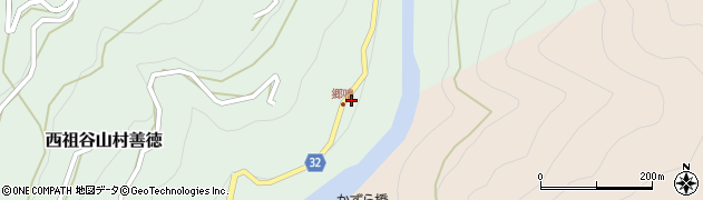徳島県三好市西祖谷山村善徳432周辺の地図