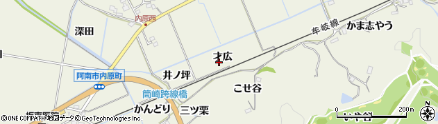 徳島県阿南市内原町才広周辺の地図