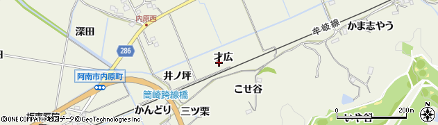 徳島県阿南市内原町（才広）周辺の地図