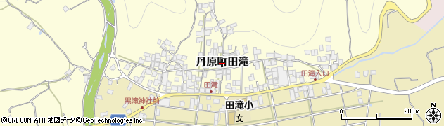 愛媛県西条市丹原町田滝周辺の地図