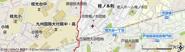 椎ノ木町西公園周辺の地図