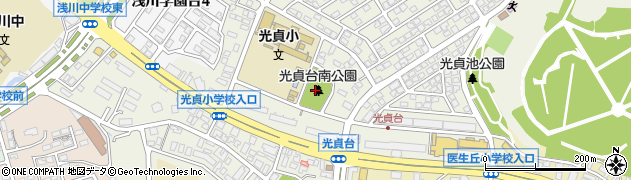 光貞台南公園周辺の地図