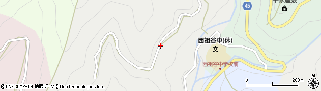 徳島県三好市西祖谷山村西岡155周辺の地図