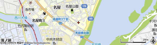 和歌山県御坊市名屋町周辺の地図