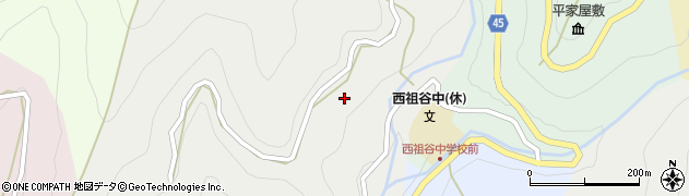 徳島県三好市西祖谷山村西岡113周辺の地図