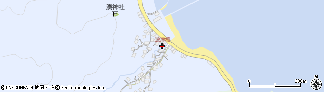 波津橋周辺の地図